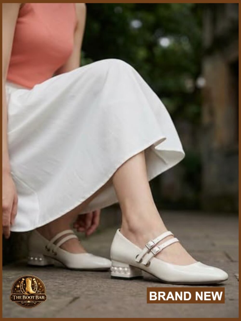 Low Block Heel Mary Jane Pumps Square Toe Slip On Dress Shoes - Picture 5 of 7